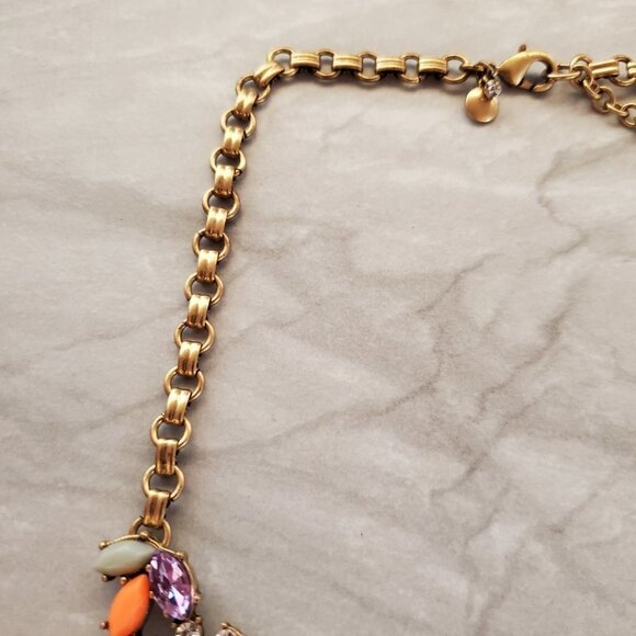 💖 J.Crew RARE HTF Antique Rhinestone Crystal Cluster Statement Necklace 💖 - Picture 2 of 16